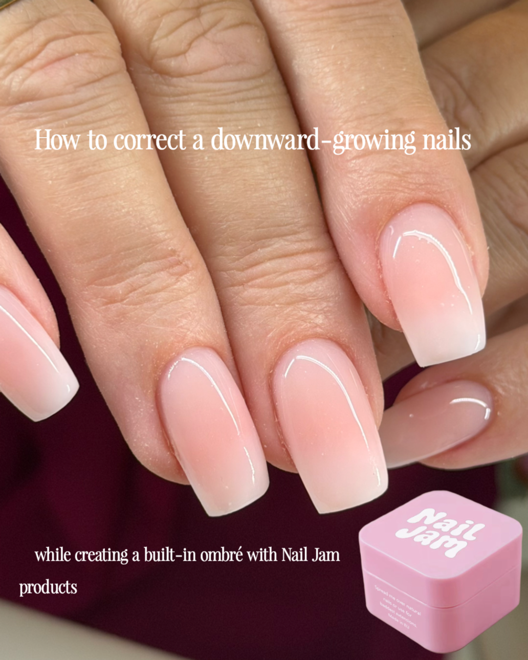 How to correct a downward-growing nails with our Hybrid gels
